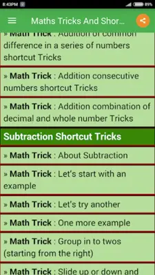 Maths Tricks And Shortcuts android App screenshot 3