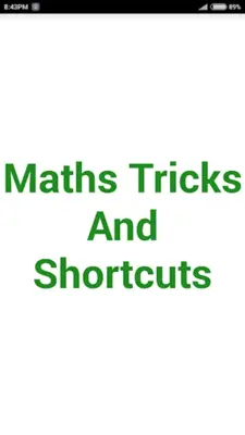 Maths Tricks And Shortcuts android App screenshot 4